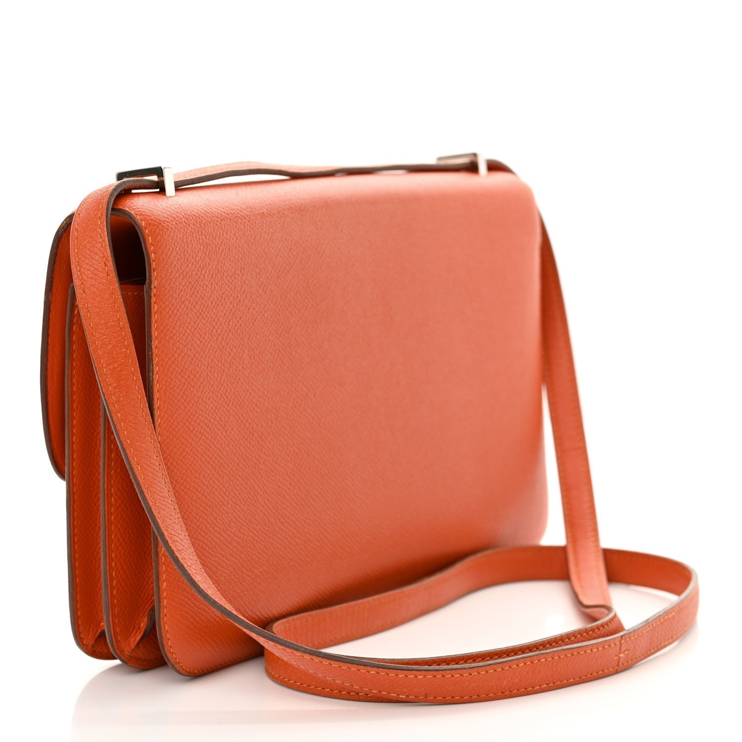 Hermes Epsom Constance Elan Handbag Orange Travel Bag