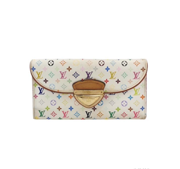 Louis Vuitton (LV) Beverly multicolor wallet white
