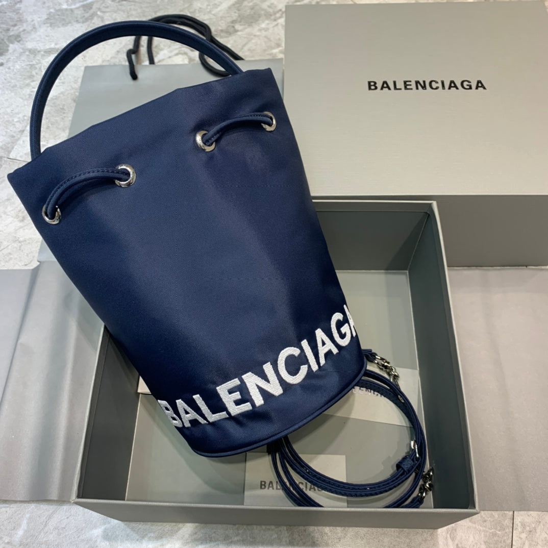 Balen Le Cagole Metop Qualityum Bag In Blue Bucket Bucket Bag 176In45Cm 8912