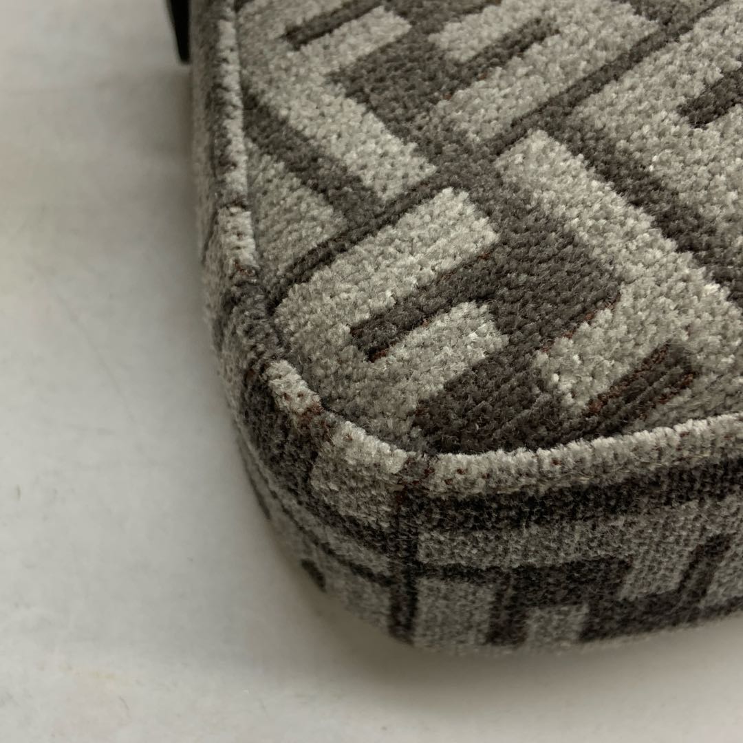 Fendi Lock Swing Ff Chenille Shoulder Bag Logo
