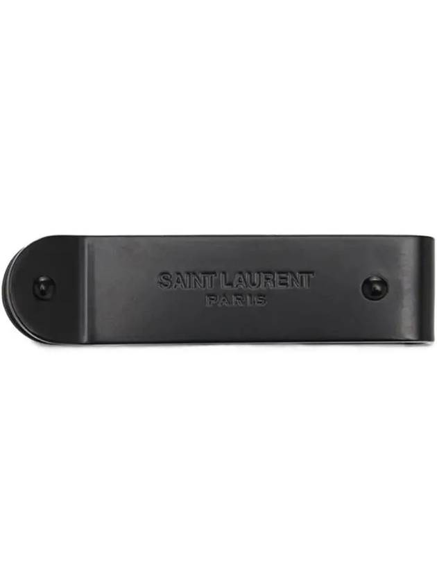 YSL Saint Laurent Trending Id Money Metal Clip Travel Bag Black