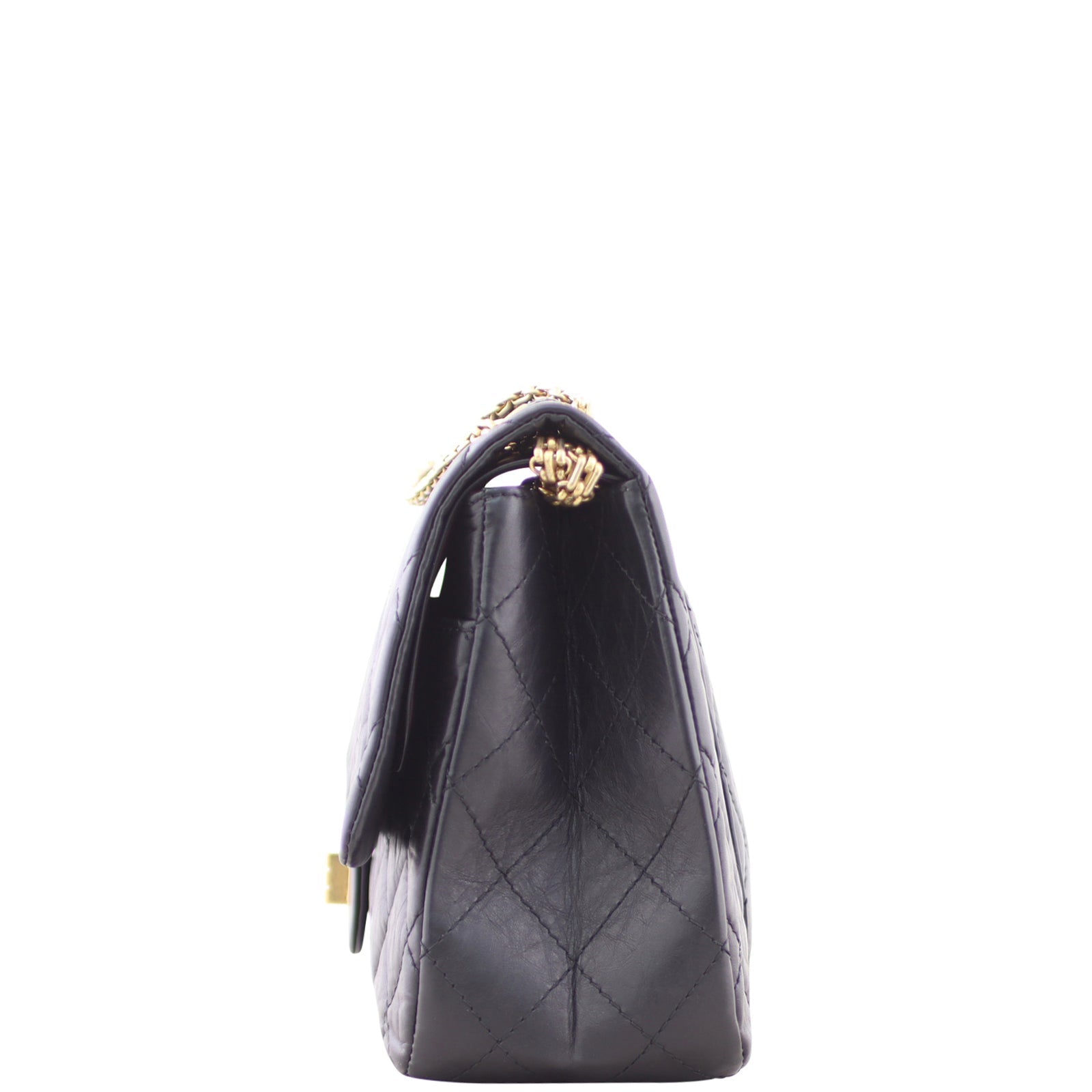 Chanel 2.55 Reissue 227 Double Bag 16 Series Black Flap Handbag