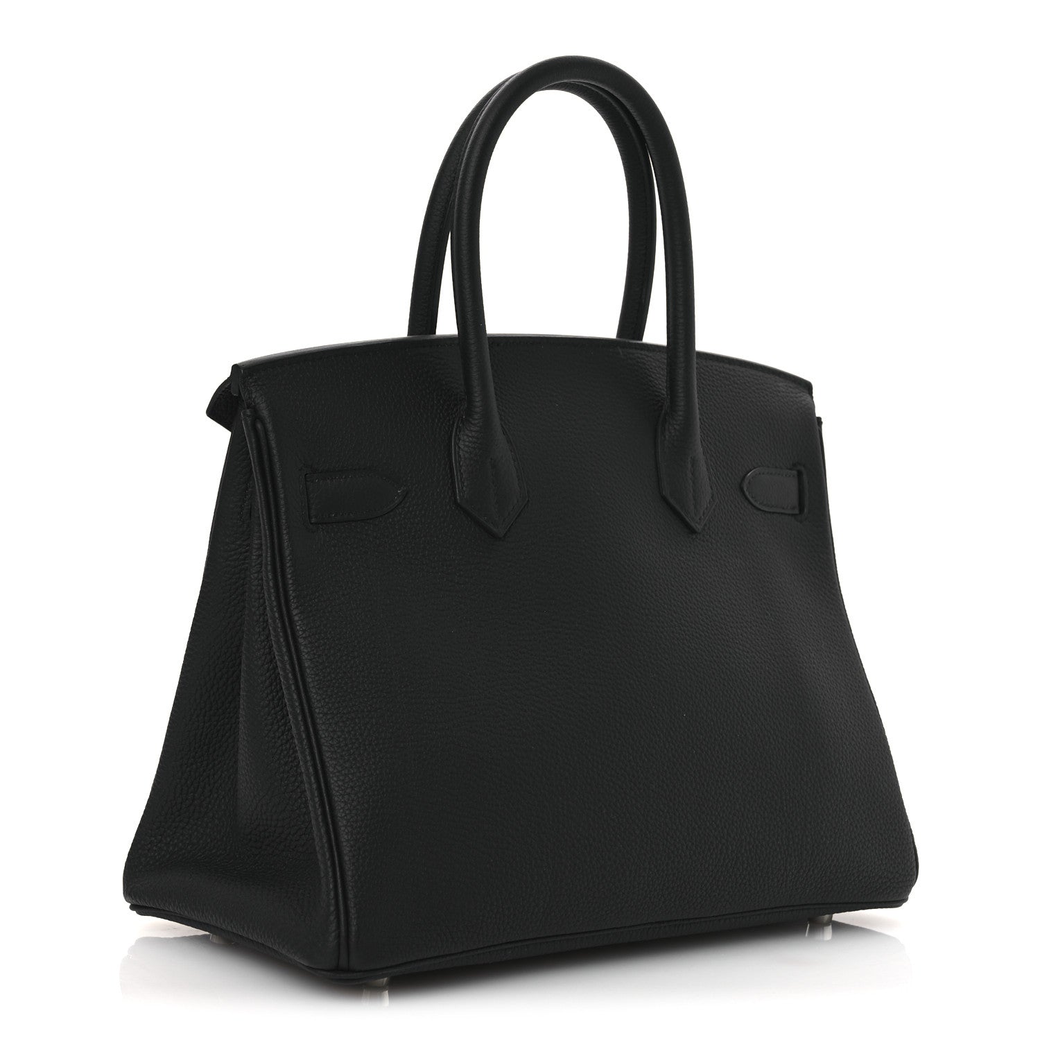 Hermes Togo Birkin Handbag Black Travel Bag 30 Black 1743304