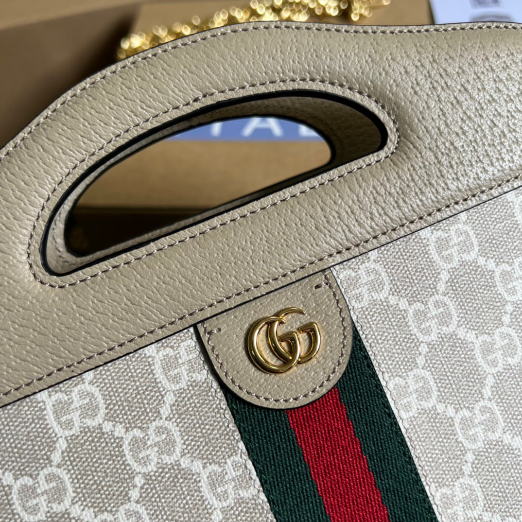 gg Ophidia Web , ’s Beige Small Tote Bag