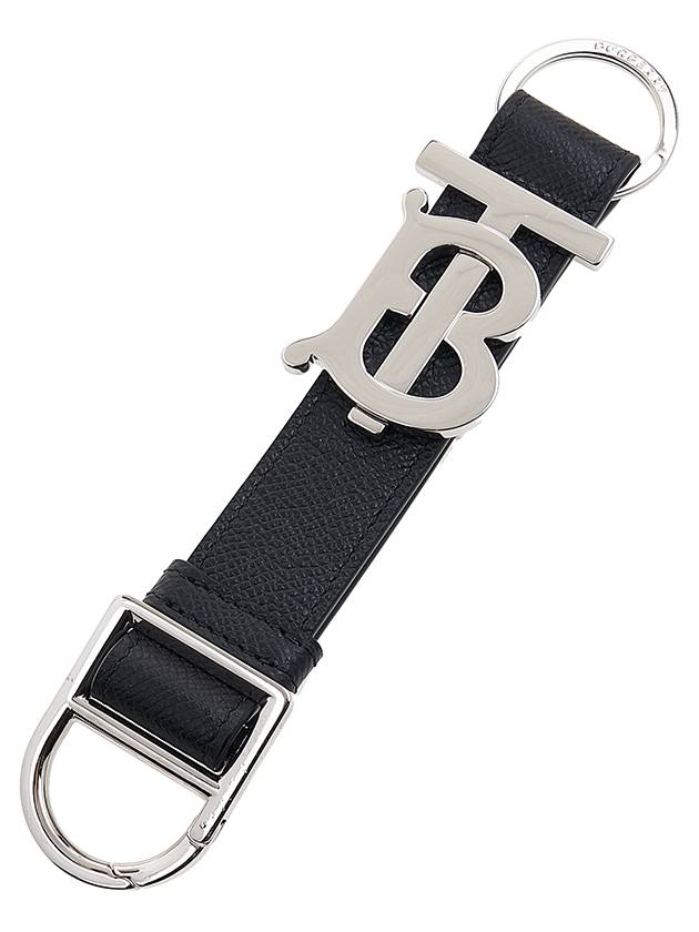 Burberry Luxury Motif Grainy Key Holder Handbag Leather Monogram Black Key Chain
