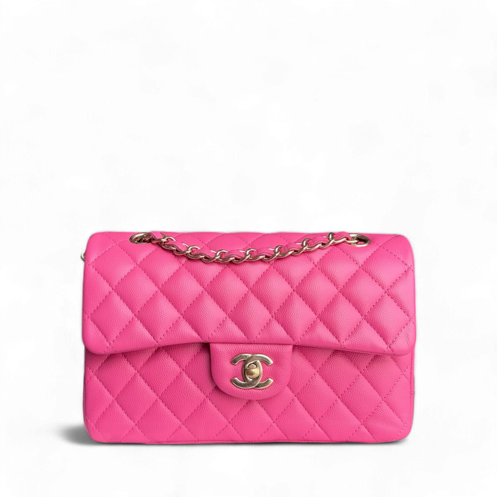 Chanel Classic Flap Small - Caviar Quilted Hot Pink Gold Hardware Series 30