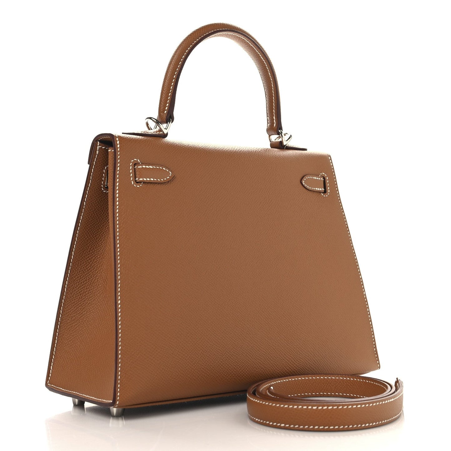Hermes Epsom Kelly Sellier Handbag Gold Travel Bag 25 Gold 1746911