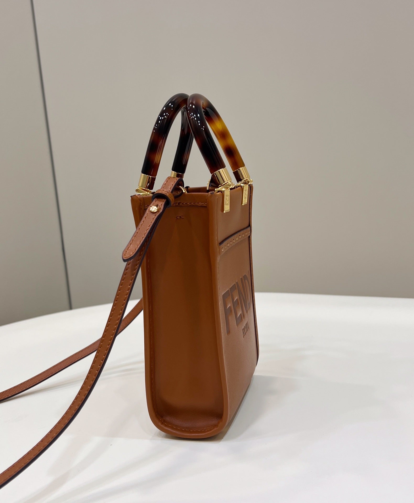 Sunshine Shopper Brown Mini Tote Bag