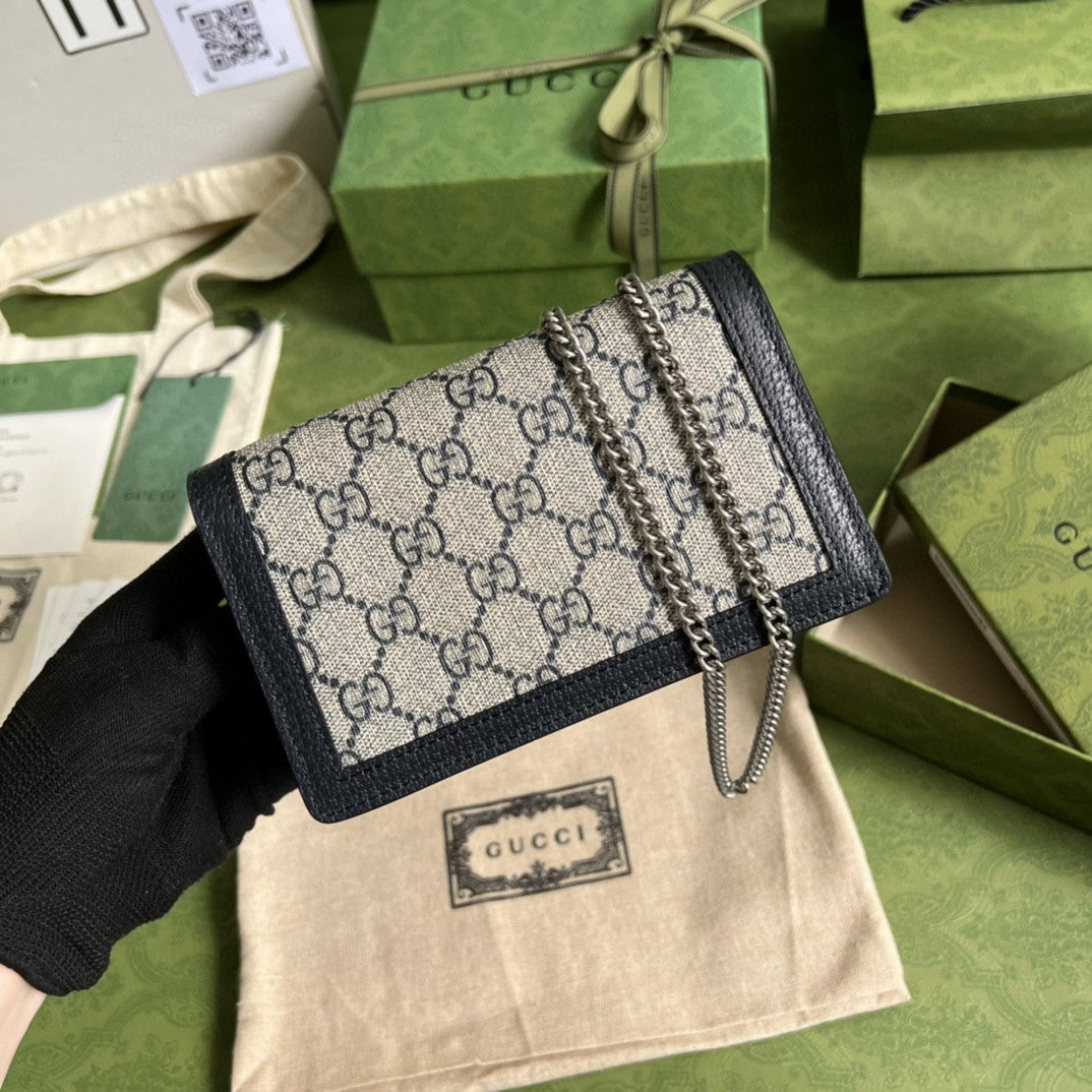 Dionysus gg Super gg Supreme Canvas Beige Blue Mini Bag