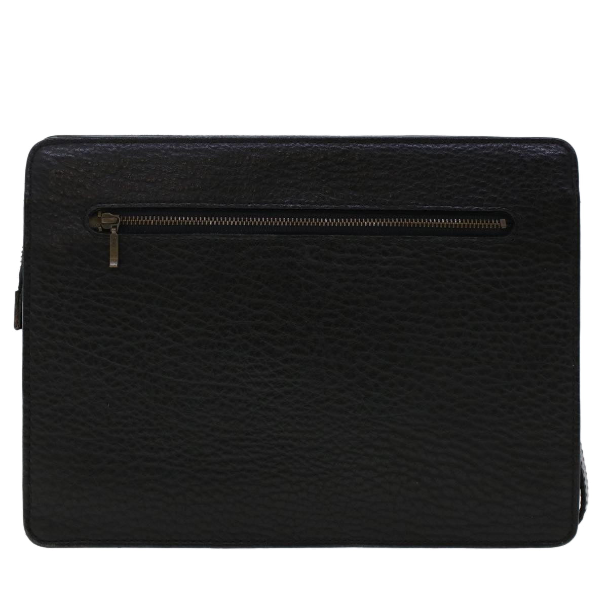 Burberry Luxury ss Clutch Bag Auth Ep1119 Leather Black