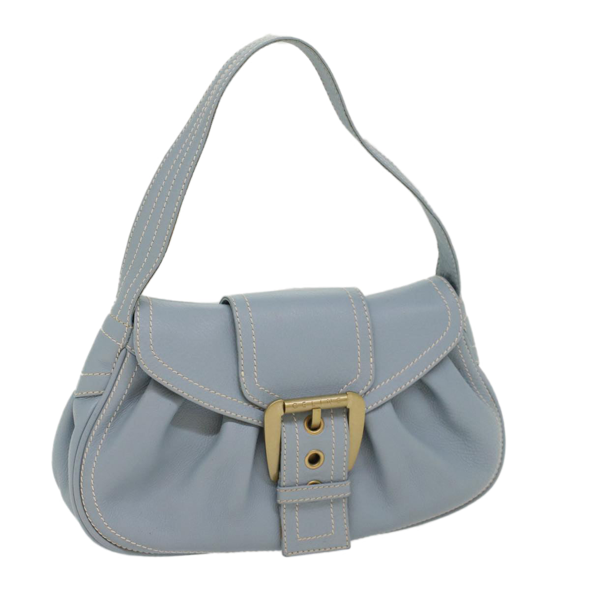 Luxury Shoulder Bag Light Ep Leather Blue