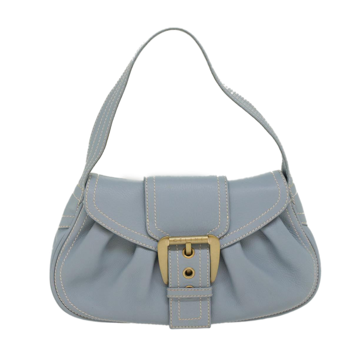 Luxury Shoulder Bag Light Ep Leather Blue