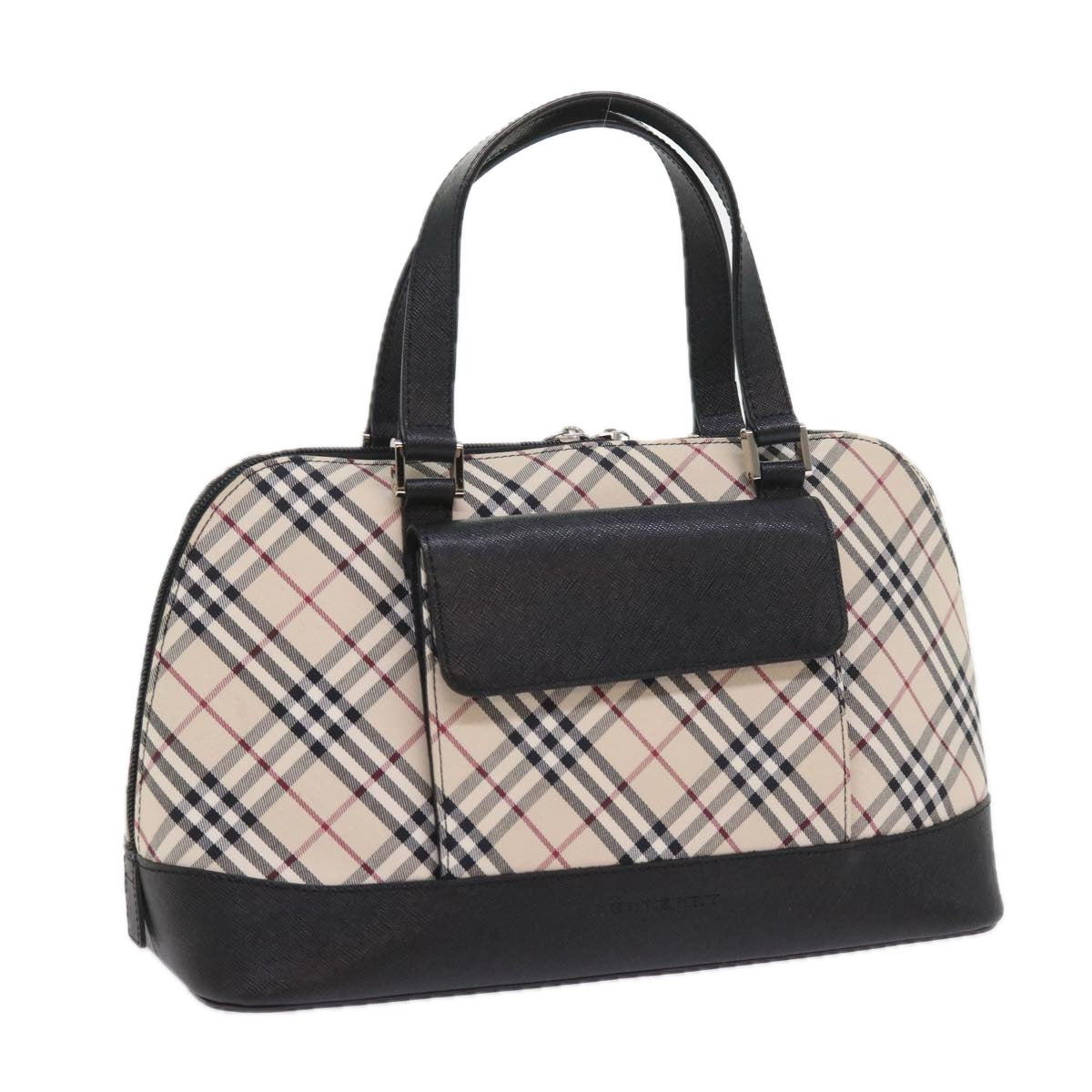 Burberry Luxury Nova Check Hand Bag Auth Ep2098 Canvas Nylon Beige Travel Bag