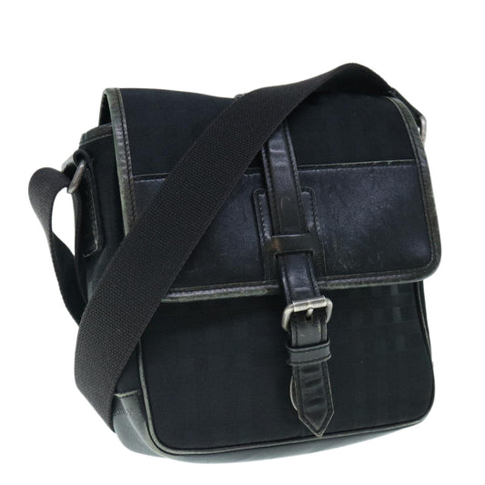 Burberry Luxury Shoulder Bag Auth Ep2582 Leather Canvas Black