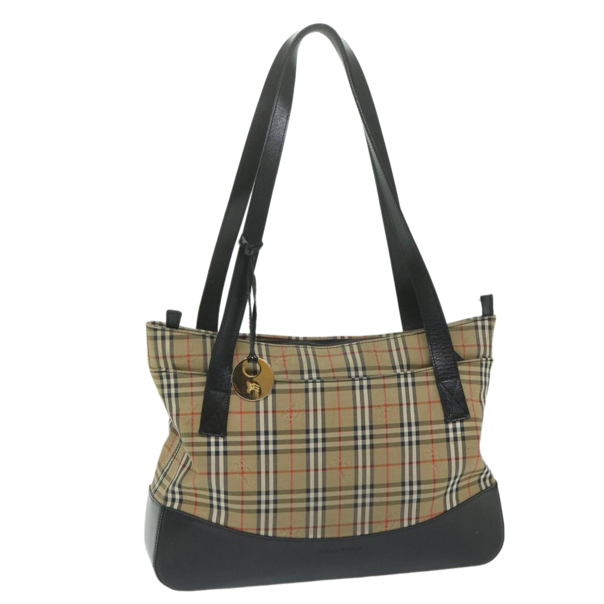 Burberry Luxury Nova Check Shoulder Bag Auth Ep2883 Canvas Beige
