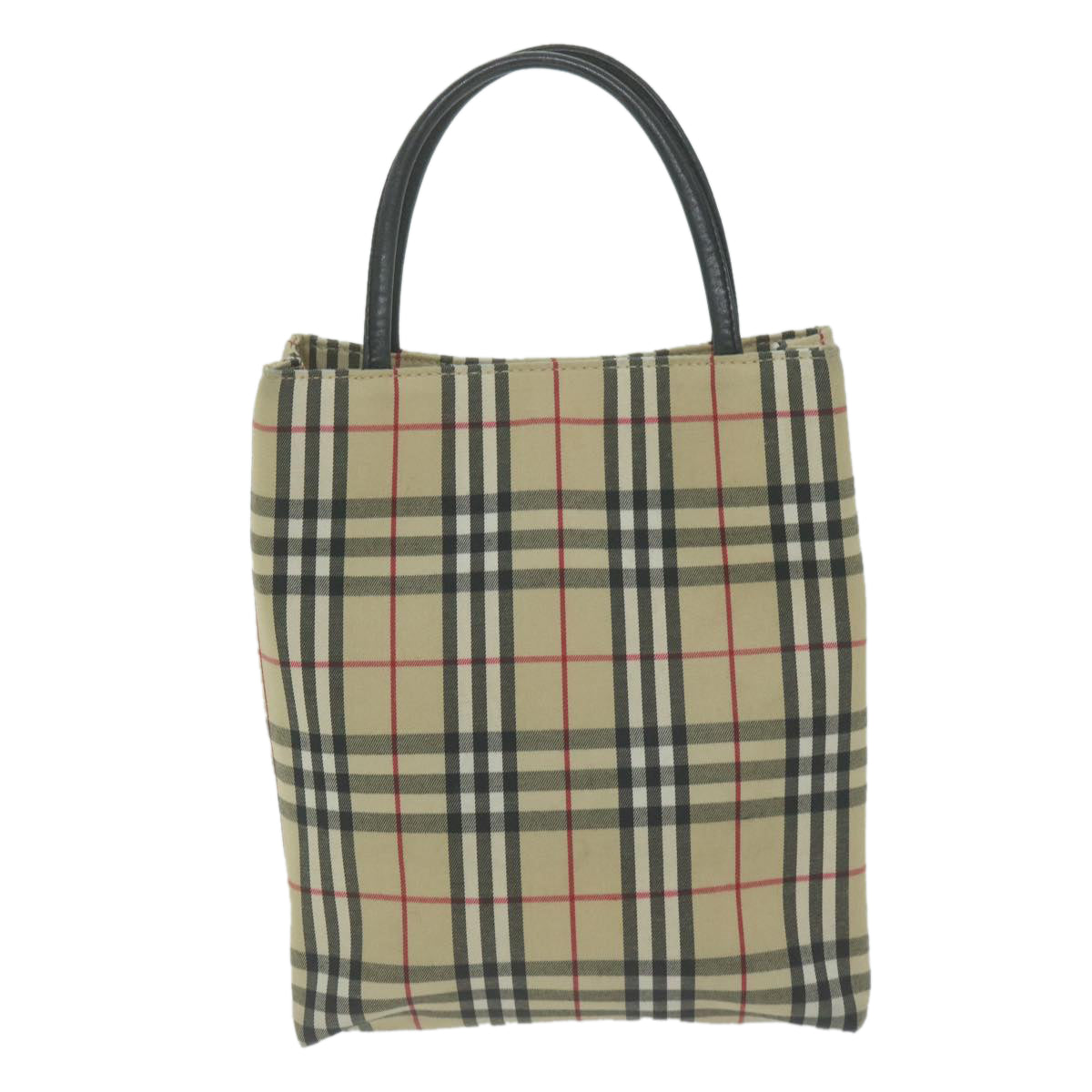 Burberry Luxury Nova Check Hand Bag Auth Ep3149 Canvas Nylon Beige Travel Bag