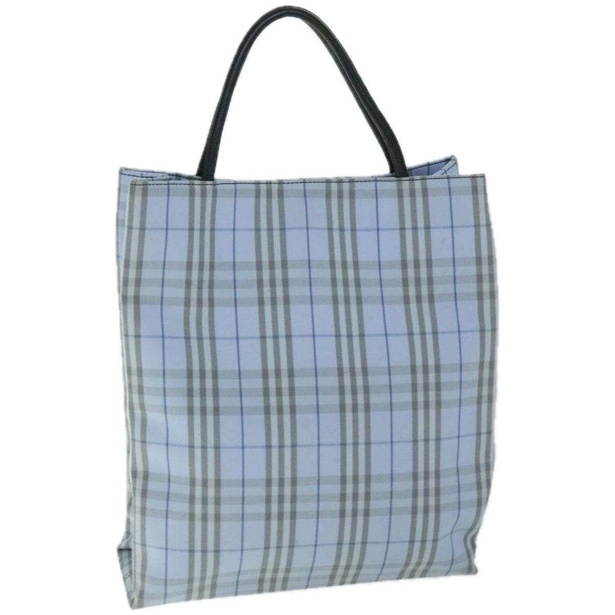 Burberry Luxury Nova Check Hand Bag Light Auth Ep3412 Nylon Blue Travel Bag