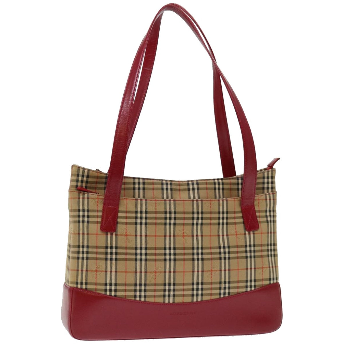 Burberry Luxury Nova Check Tote Bag Auth Ep3587 Canvas Beige