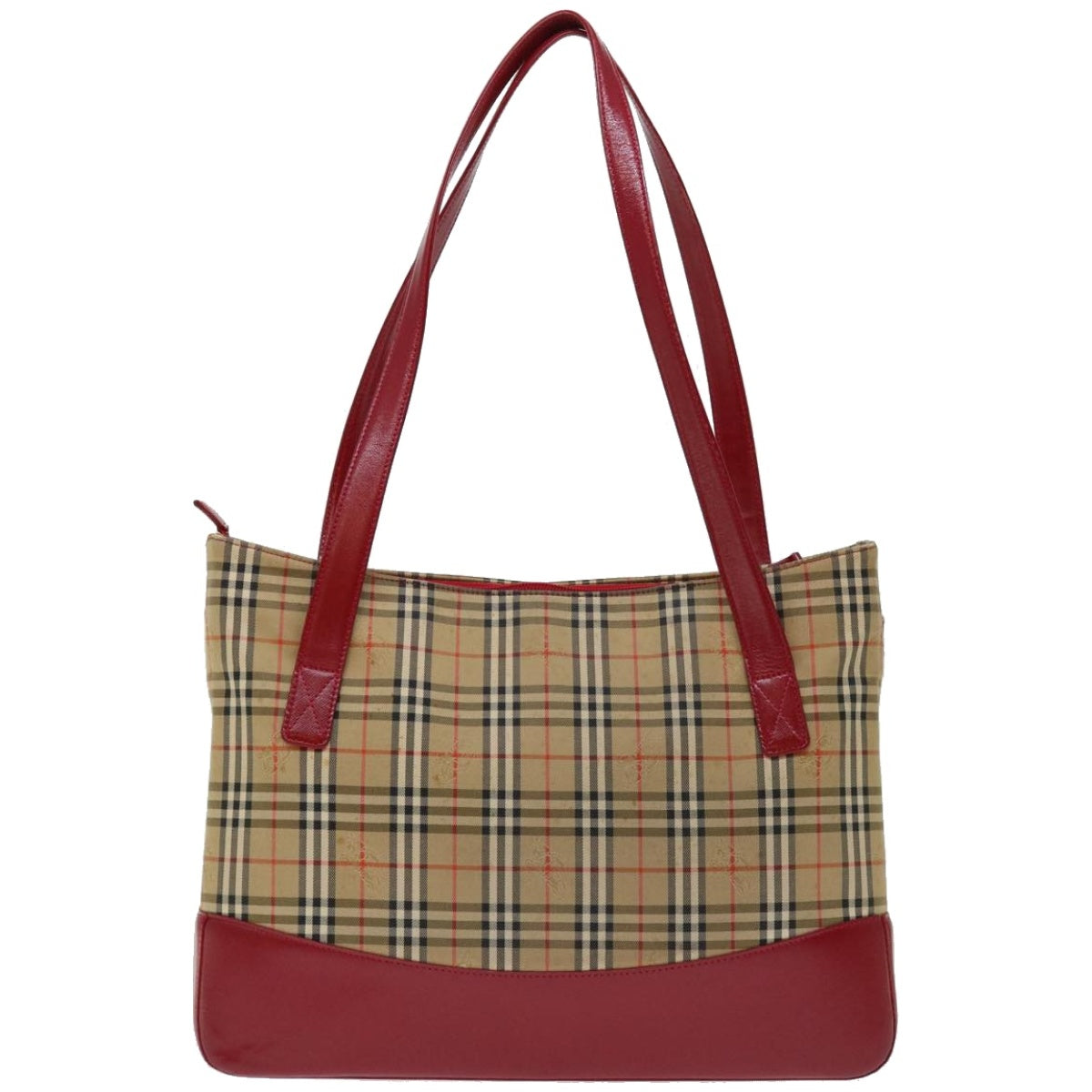 Burberry Luxury Nova Check Tote Bag Auth Ep3587 Canvas Beige