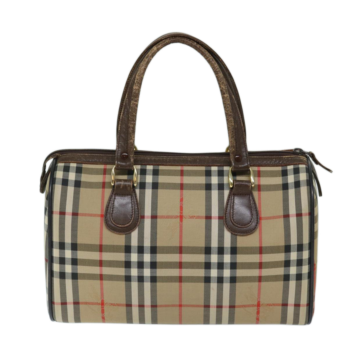 Burberry Luxury ss Nova Check Hand Bag Auth Ep3738 Canvas Beige Travel Bag