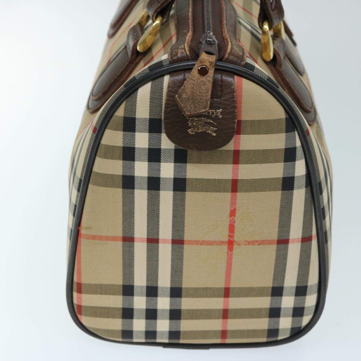 Burberry Luxury ss Nova Check Hand Bag Auth Ep3738 Canvas Beige Travel Bag