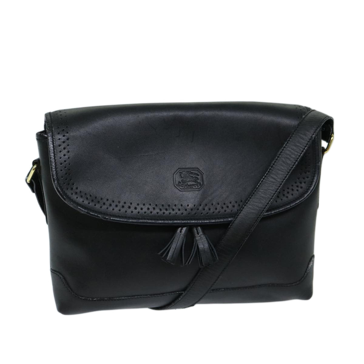 Burberry Luxury ss Shoulder Bag Auth Ep3768 Leather Black
