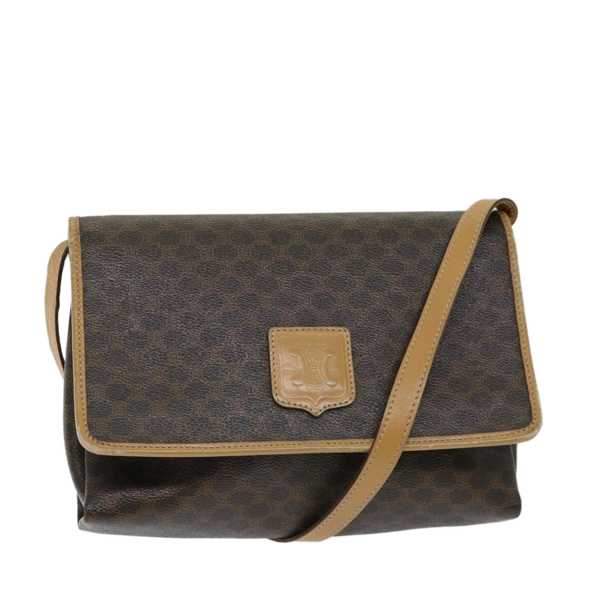 Luxury Macadam Shoulder Bag Pvc Ep Canvas Brown