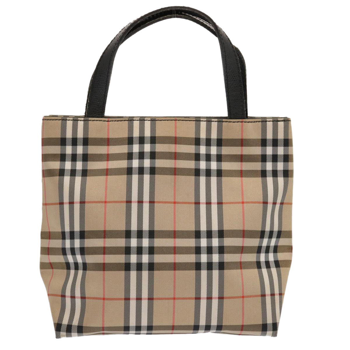 Burberry Luxury Nova Check Hand Bag Auth Ep4001 Nylon Beige Travel Bag
