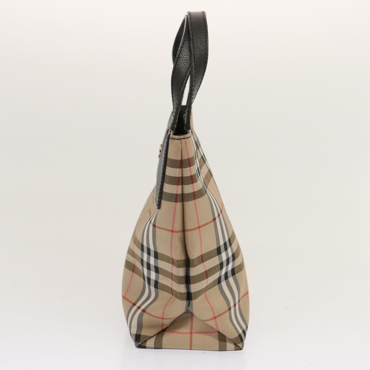 Burberry Luxury Nova Check Hand Bag Auth Ep4001 Nylon Beige Travel Bag