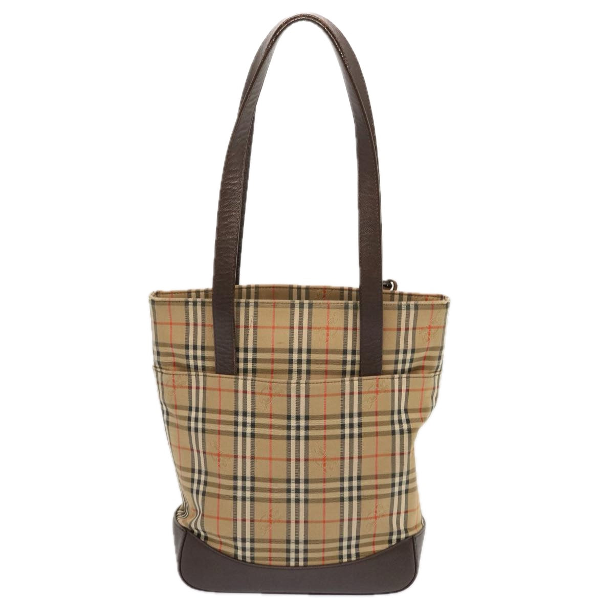 Burberry Luxury Nova Check Tote Bag Auth Ep4012 Canvas Black Beige