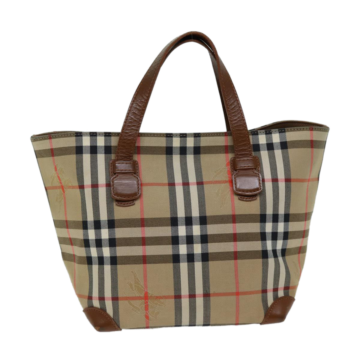 Burberry Luxury ss Nova Check Hand Bag Auth Ep4362 Canvas Beige Travel Bag