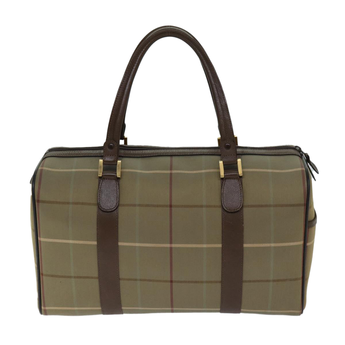 Burberry Luxury ss Nova Check Boston Bag Auth Ep4373 Canvas Beige Travel Bag