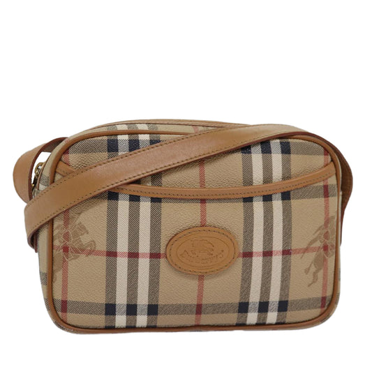 Burberry Luxury ss Nova Check Shoulder Bag Pvc Auth Leather Beige Beige Auth Ep4407