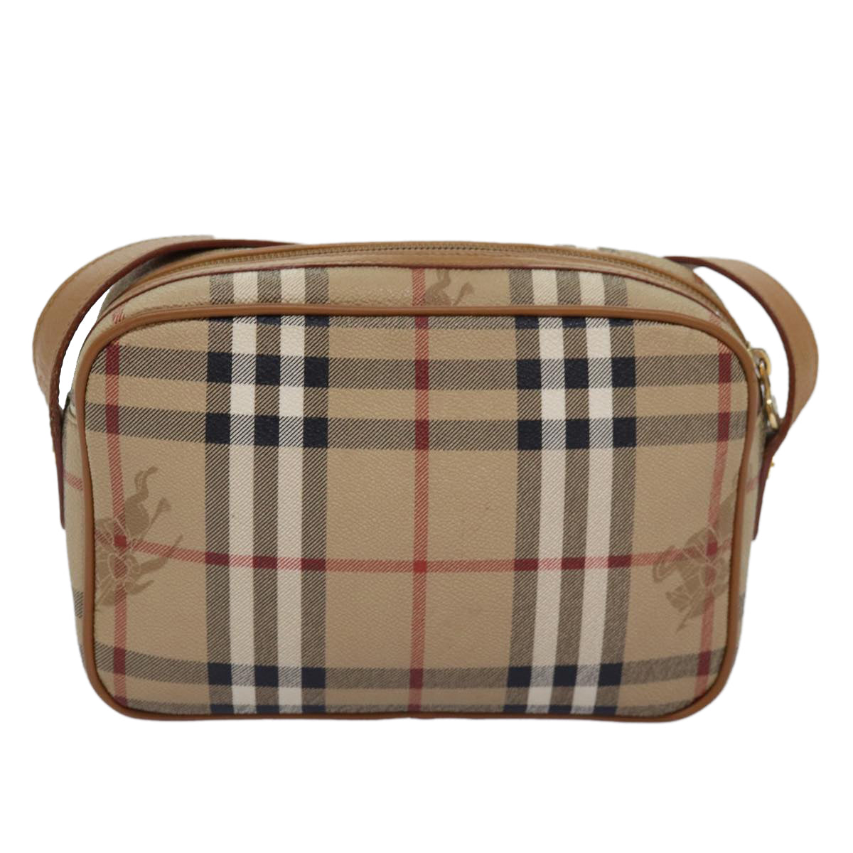 Burberry Luxury ss Nova Check Shoulder Bag Pvc Auth Leather Beige Beige Auth Ep4407