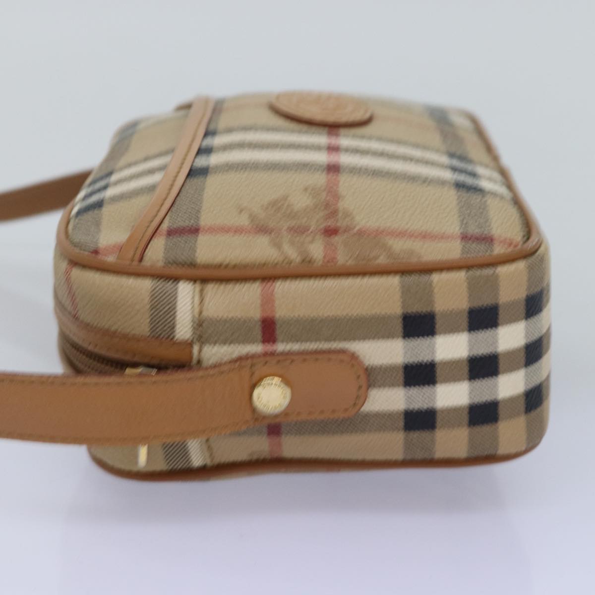 Burberry Luxury ss Nova Check Shoulder Bag Pvc Auth Leather Beige Beige Auth Ep4407