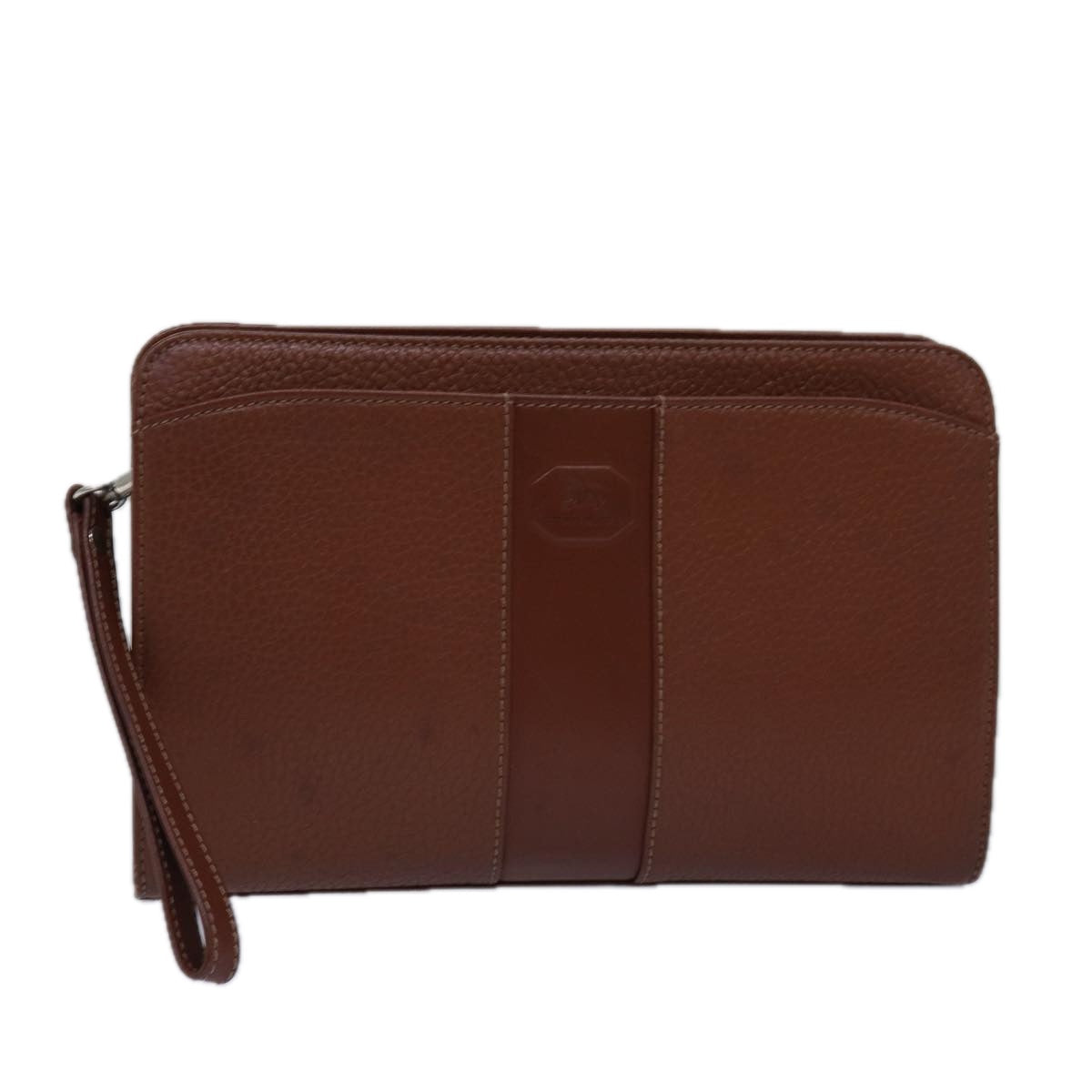 Burberry Luxury ss Clutch Bag Auth Ep4543 Leather Brown