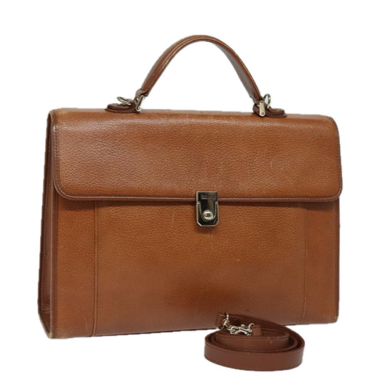 Burberry Luxury ss Hand Bag 2Way Auth Ep4729 Leather Brown Travel Bag