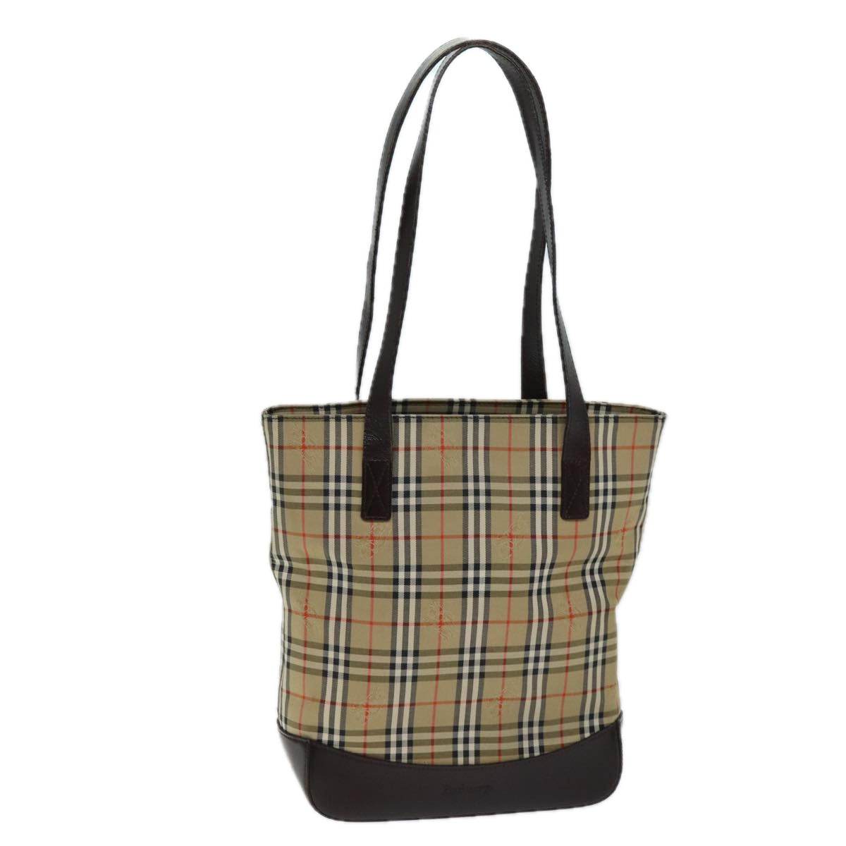 Burberry Luxury ss Nova Check Tote Bag Auth Ep4730 Canvas Beige
