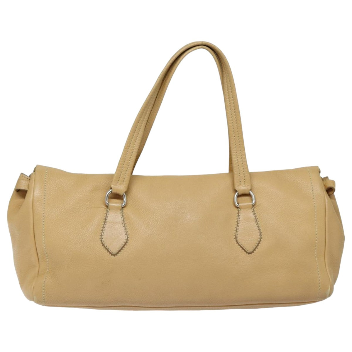 Prada Tote Bag Auth Leather Beige
