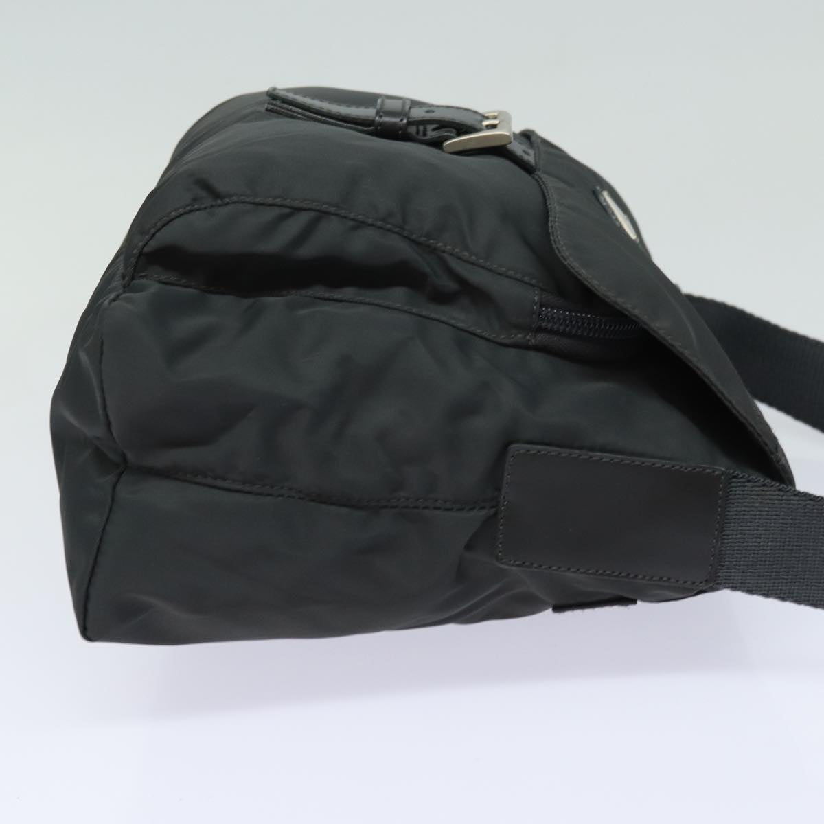 Prada Shoulder Bag Auth Nylon Gray Gray Auth Ep4816