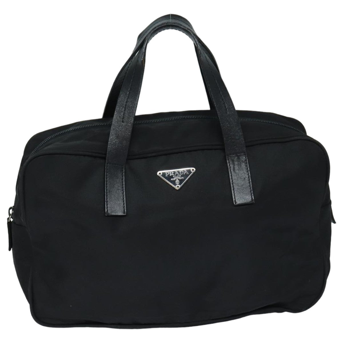 Prada Hand Bag Auth Nylon Black Travel Bag Black Auth Ep4850