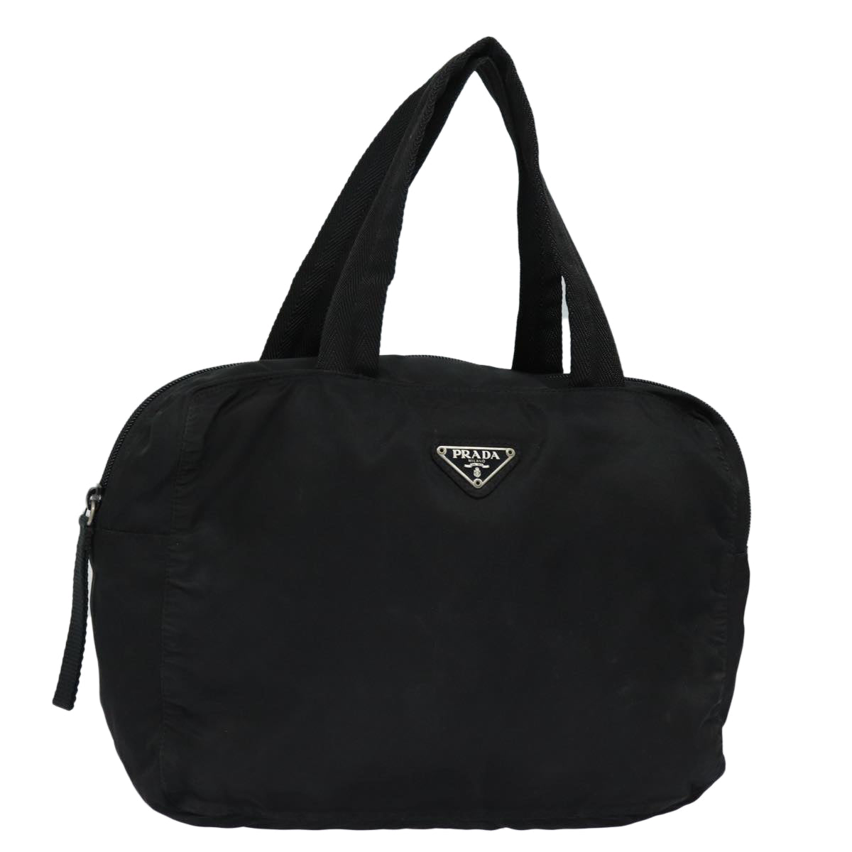 Prada Hand Bag Auth Nylon Black Travel Bag Black Auth Ep4889