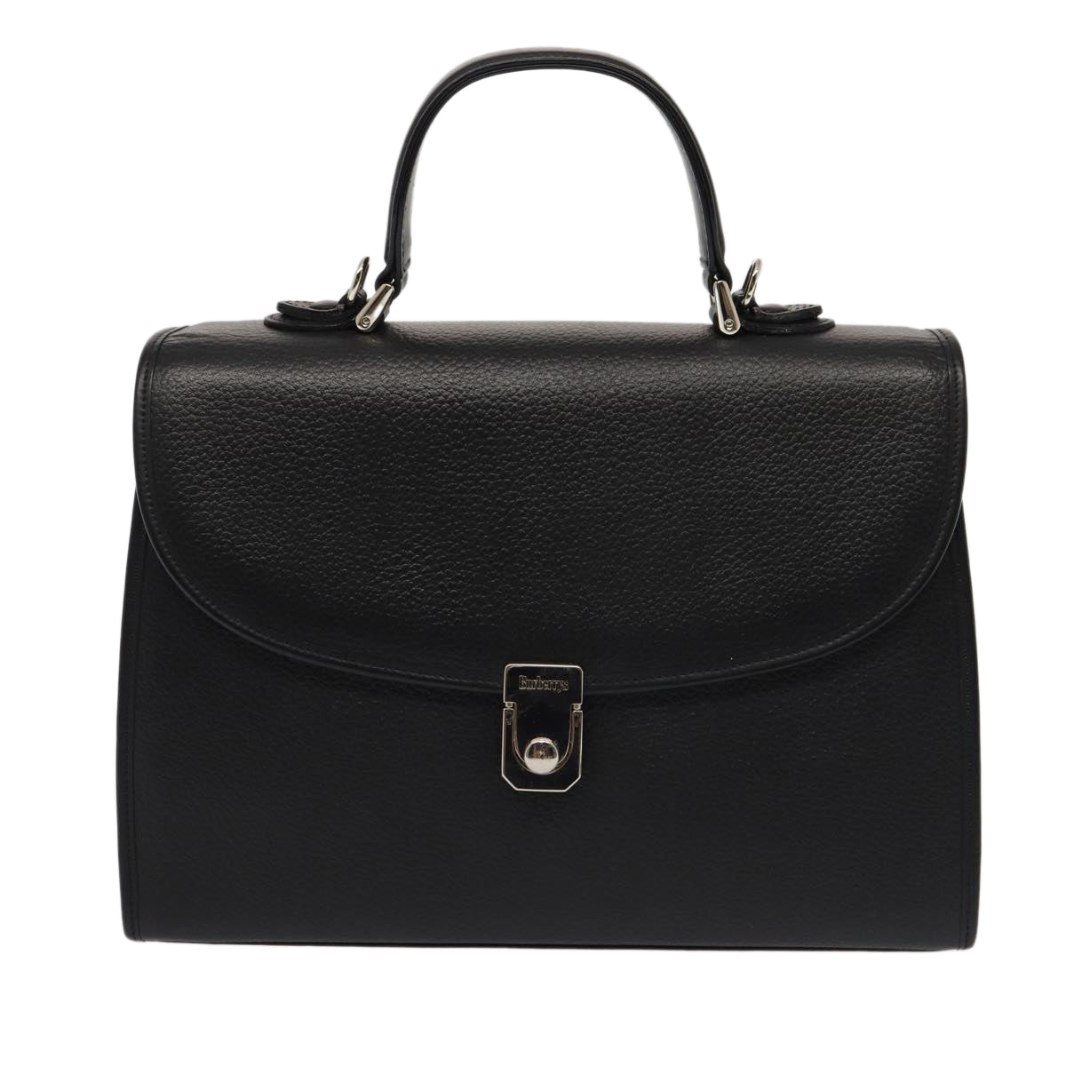 Burberry Luxury ss Hand Bag 2Way Auth Ep4940 Leather Black Travel Bag
