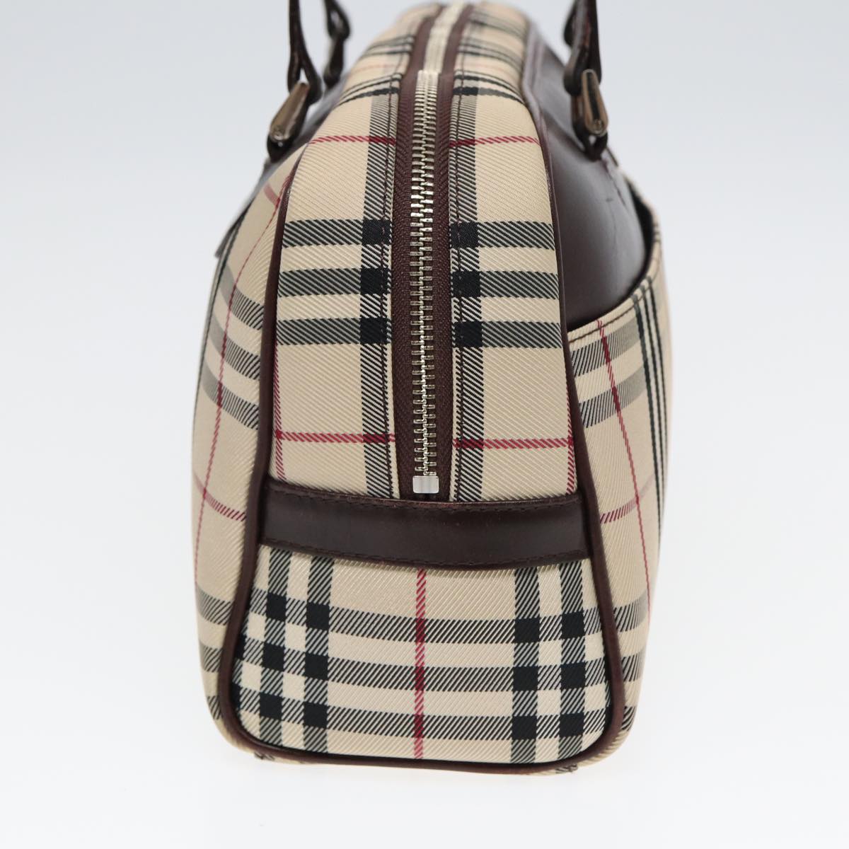 Burberry Luxury Nova Check Hand Bag Auth Ep4955 Nylon Beige Travel Bag