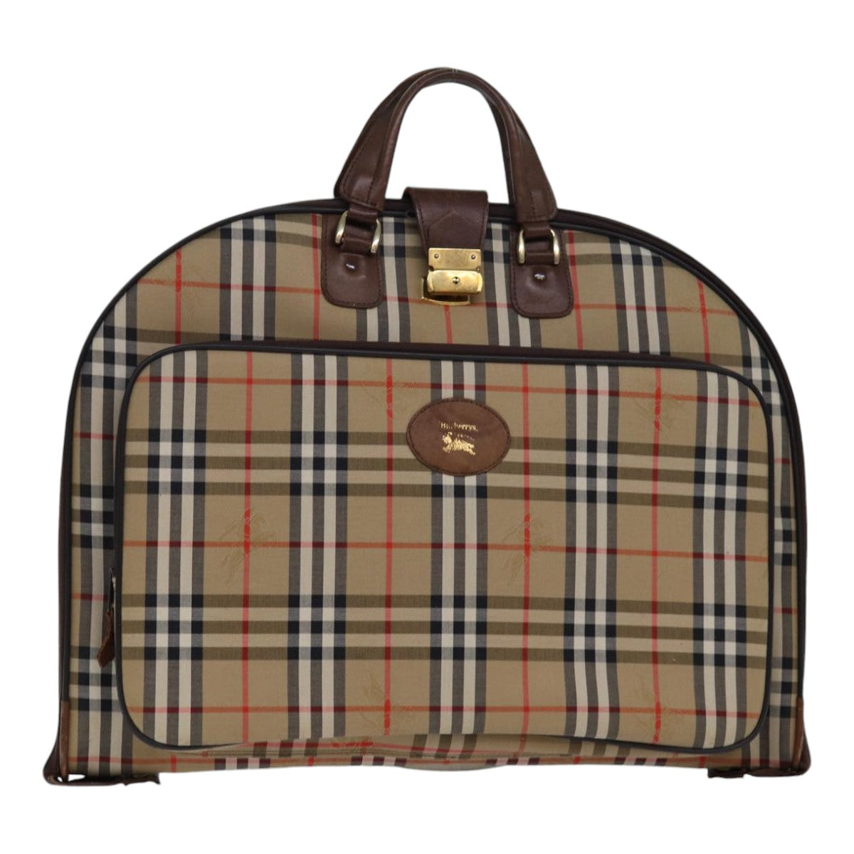 Burberry Luxury ss Nova Check Garment Cover Auth Ep5154 Canvas Brown Beige Travel Bag