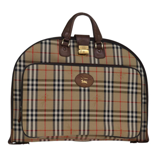 Burberry Luxury ss Nova Check Garment Cover Auth Ep5154 Canvas Brown Beige Travel Bag