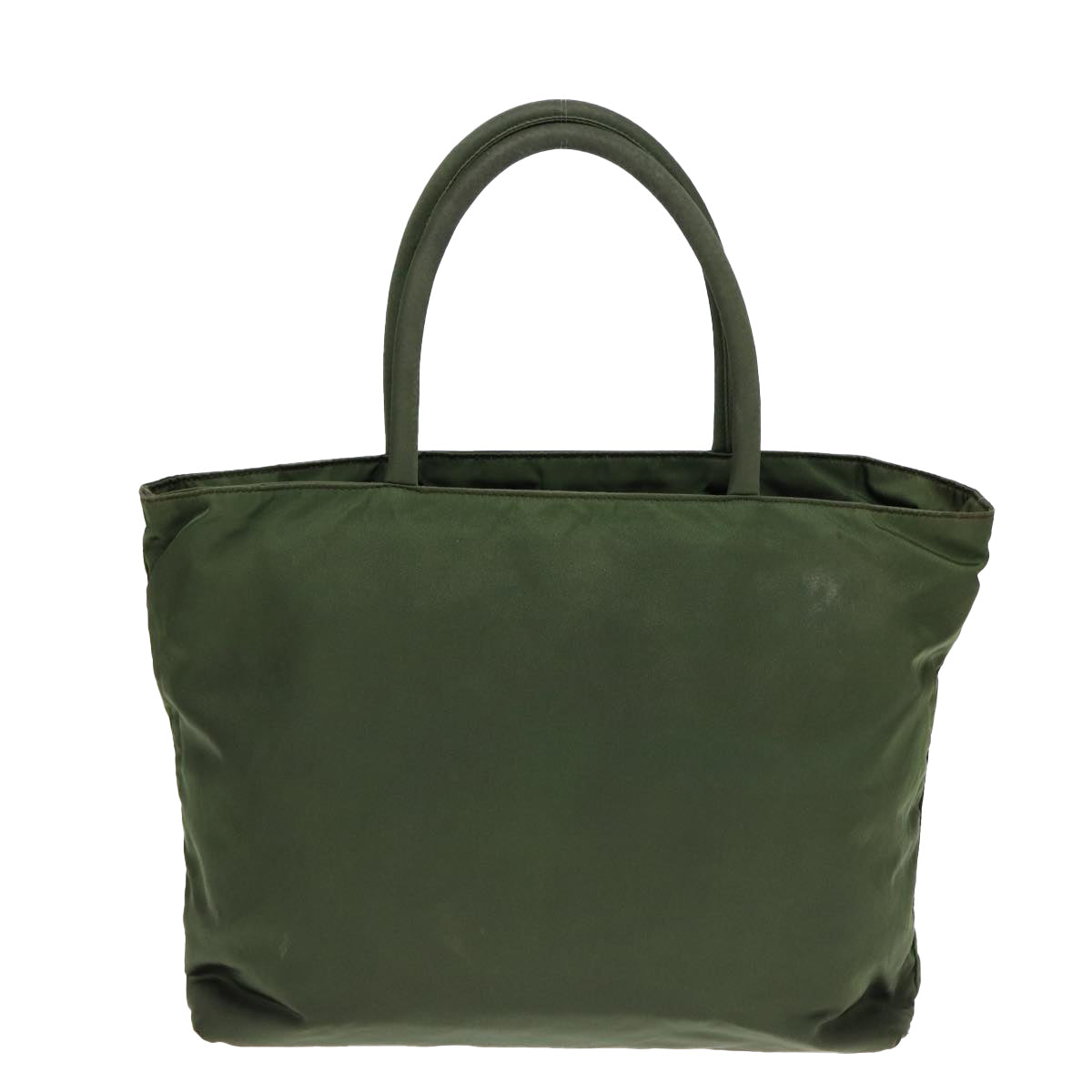 Prada Tote Bag Khaki Auth Nylon Silver