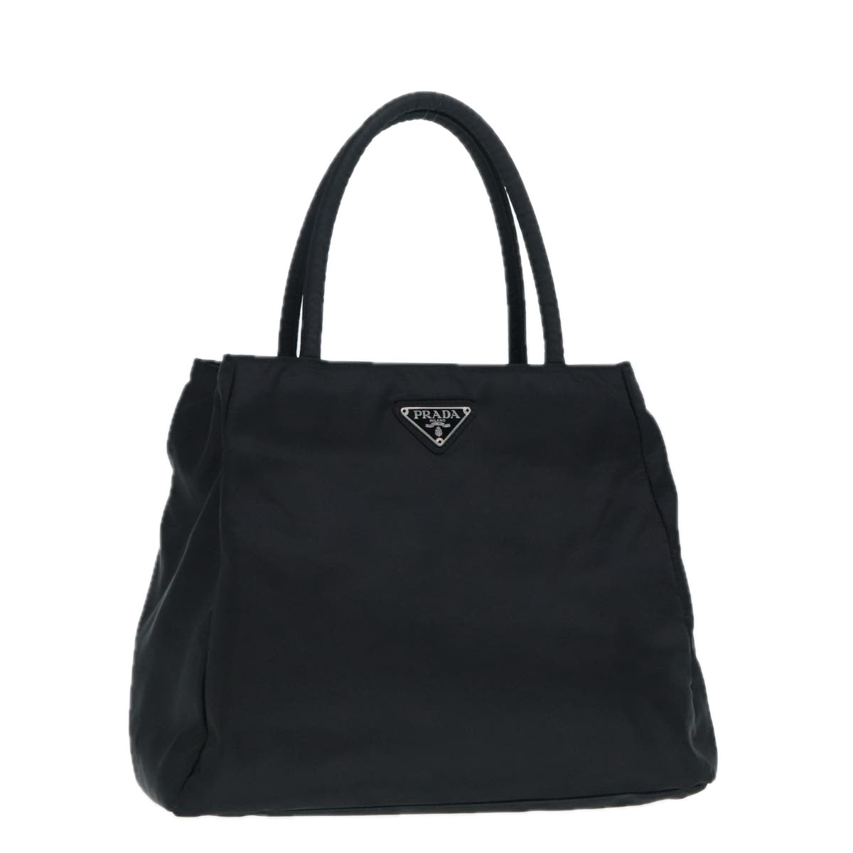 Prada Tote Bag Auth Nylon Black Silver Black Auth Ep5400
