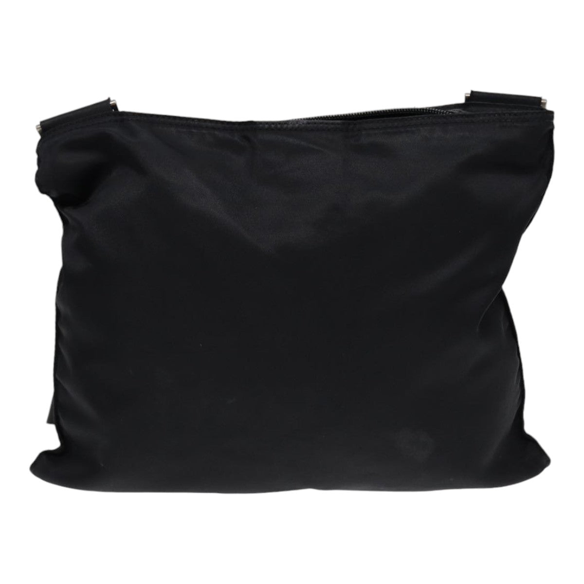 Prada Shoulder Bag Auth Nylon Black Silver Silver Auth Ep5415
