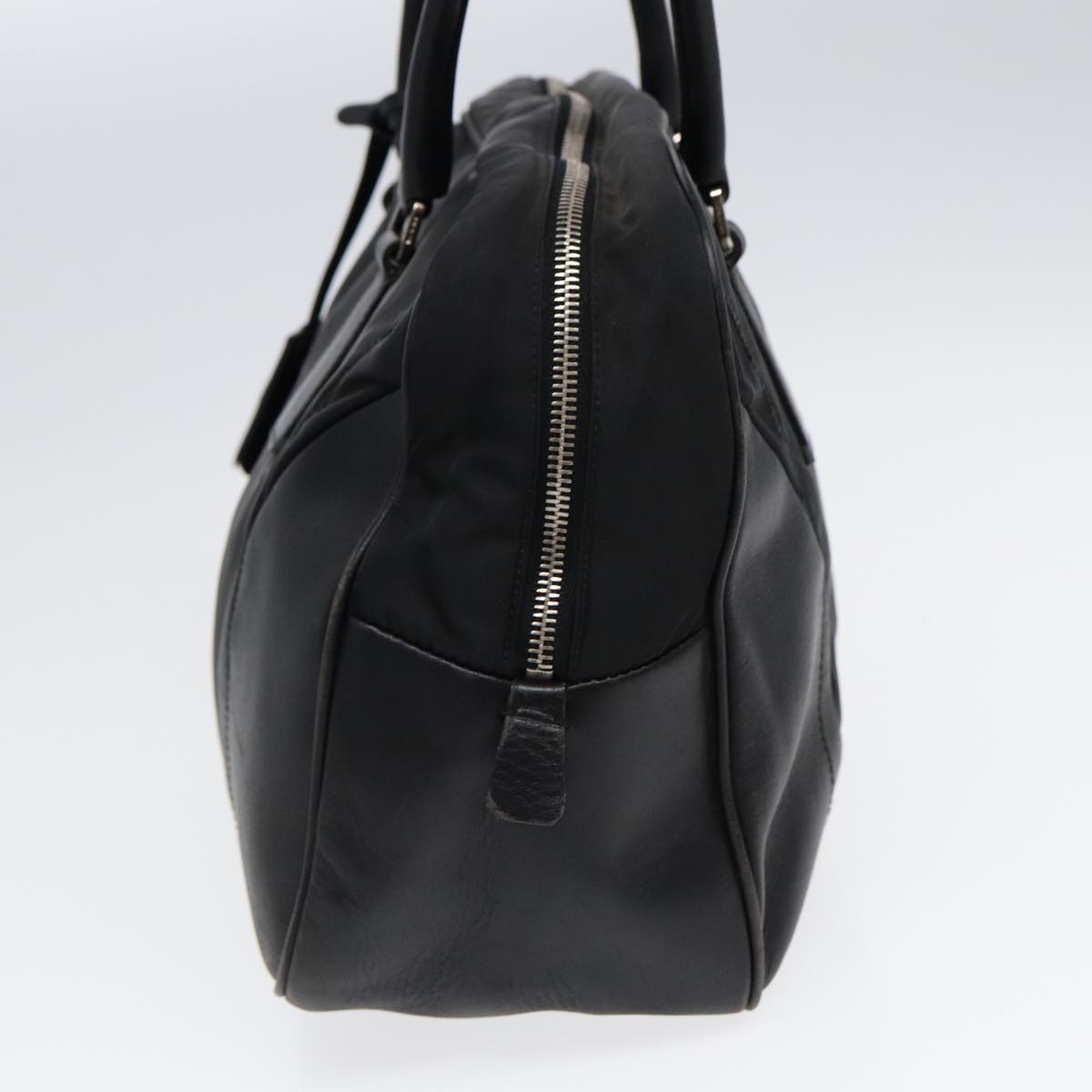 Prada Shoulder Bag Auth Nylon Black Silver Silver Auth Ep5432